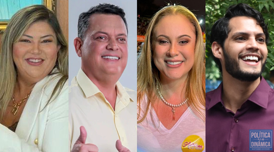 Samantha, Marquinho, Adriana e Roncallin: eles têm tudo para ser novidade na Câmara Municipal de Teresina (fotos: Instagram)